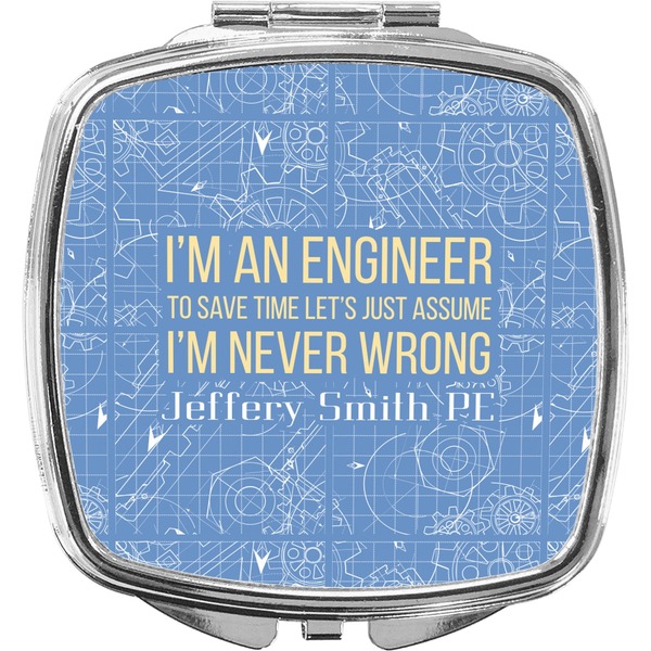 Custom Engineer Quotes Compact Makeup Mirror (Personalized)