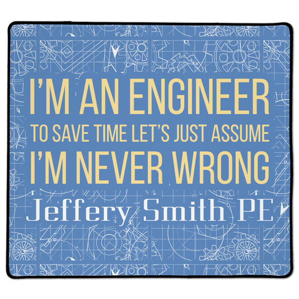 Custom Engineer Quotes XL Gaming Mouse Pad - 18" x 16" (Personalized)