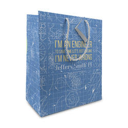 Engineer Quotes Medium Gift Bag (Personalized)