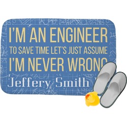 Engineer Quotes Memory Foam Bath Mat (Personalized)
