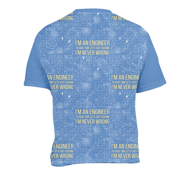 Engineer Quotes Men's Crew Neck T Shirt Medium - Back