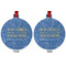 Engineer Quotes Metal Ball Ornament - Front and Back