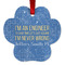 Engineer Quotes Metal Paw Ornament - Front