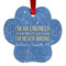 Engineer Quotes Metal Paw Ornament - Double Sided w/ Name or Text
