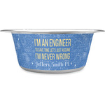 Engineer Quotes Stainless Steel Dog Bowl - Medium (Personalized)