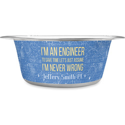 Engineer Quotes Stainless Steel Dog Bowl (Personalized)