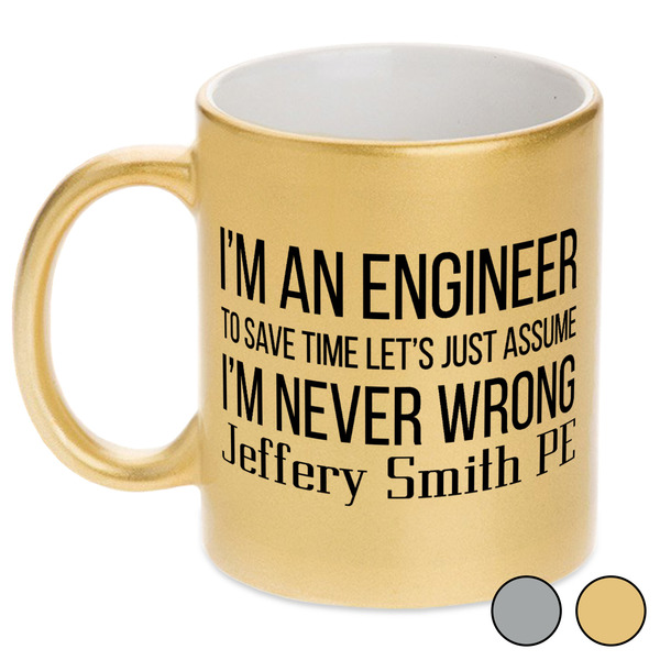Engineer Quotes Metallic Mugs