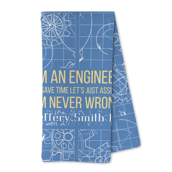 Custom Engineer Quotes Kitchen Towel - Microfiber (Personalized)