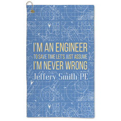 Engineer Quotes Microfiber Golf Towel - Large (Personalized)