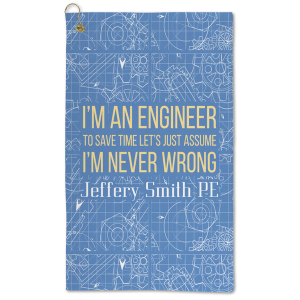 Custom Engineer Quotes Microfiber Golf Towel (Personalized)