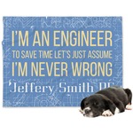Engineer Quotes Dog Blanket - Regular (Personalized)