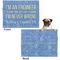 Engineer Quotes Microfleece Dog Blanket - Regular - Front & Back