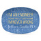 Engineer Quotes Plastic Platter - Microwave & Oven Safe Composite Polymer (Personalized)
