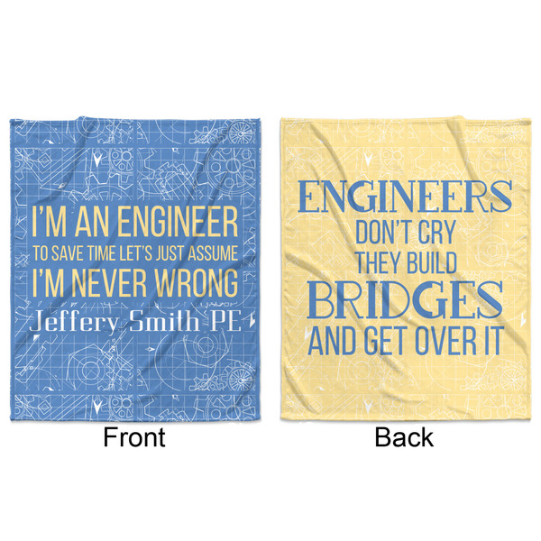 Engineer Quotes Minky Blanket - 50"x60" - Double Sided - Front & Back