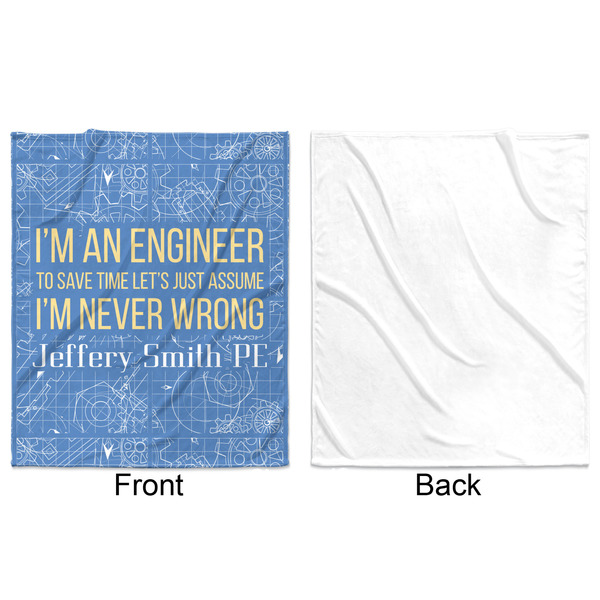 Engineer Quotes Minky Blanket - 50"x60" - Single Sided - Front & Back