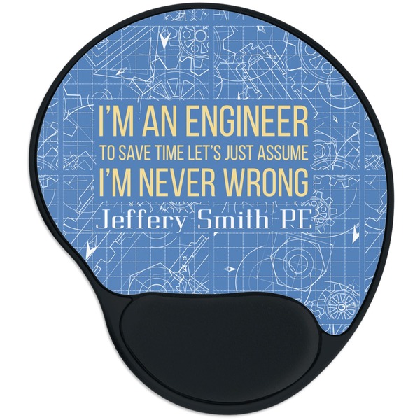 Custom Engineer Quotes Mouse Pad with Wrist Support