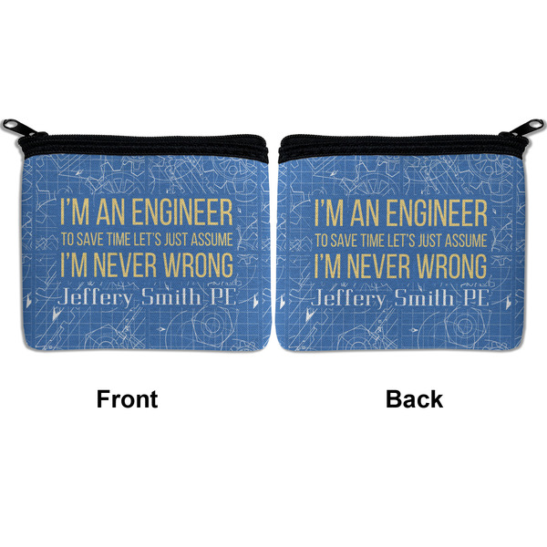 Engineer Quotes Neoprene Coin Purse - Front & Back (APPROVAL)