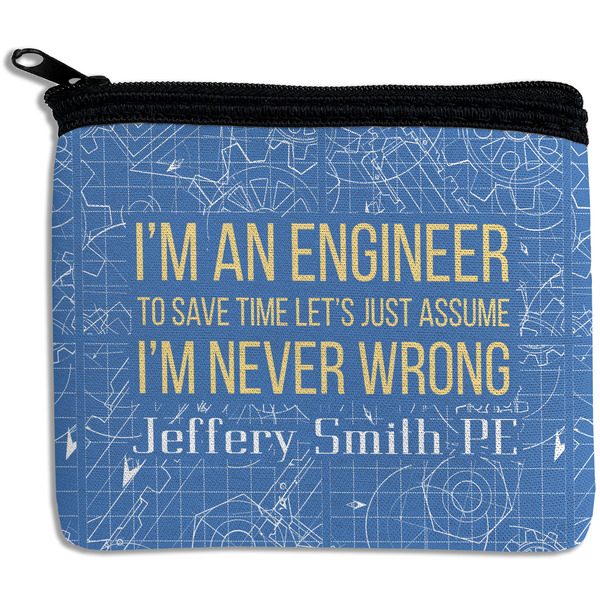 Custom Engineer Quotes Rectangular Coin Purse (Personalized)