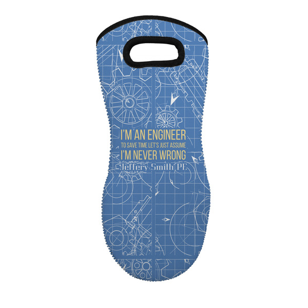 Custom Engineer Quotes Neoprene Oven Mitt w/ Name or Text