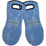 Engineer Quotes Neoprene Oven Mitts - Set of 2 w/ Name or Text