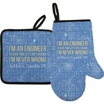 Engineer Quotes Oven Mitt & Pot Holder Set w/ Name or Text