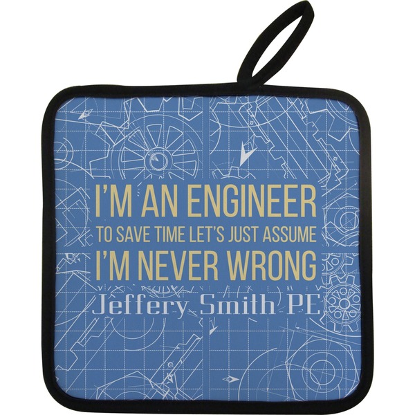 Custom Engineer Quotes Pot Holder w/ Name or Text
