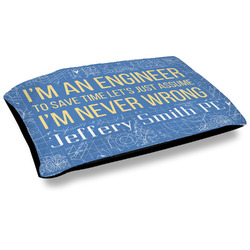 Engineer Quotes Outdoor Dog Bed - Large (Personalized)