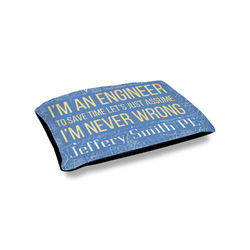 Engineer Quotes Outdoor Dog Bed - Small (Personalized)