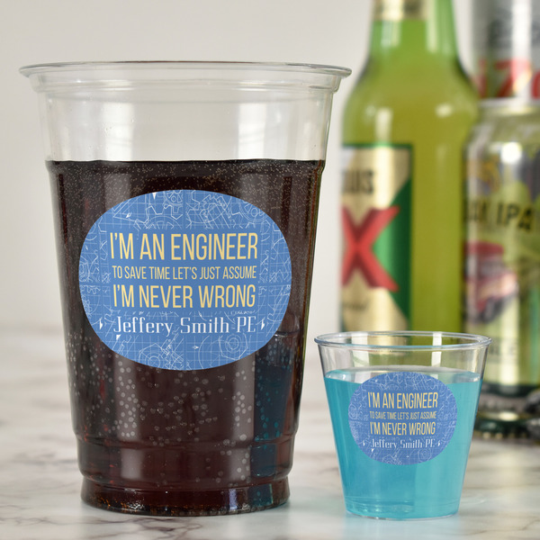 Engineer Quotes Party Cups - 16oz - In Context