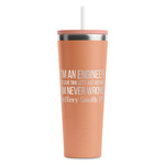Engineer Quotes RTIC Everyday Tumbler with Straw - 28oz - Peach - Single-Sided (Personalized)