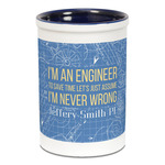 Engineer Quotes Ceramic Pencil Holders - Blue