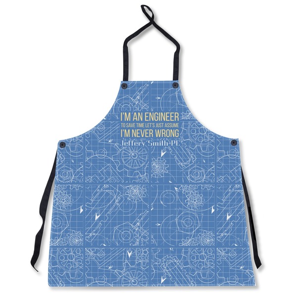 Custom Engineer Quotes Apron Without Pockets w/ Name or Text
