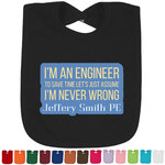 Engineer Quotes Cotton Baby Bib (Personalized)