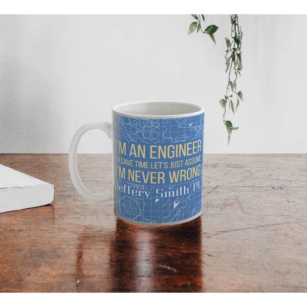 Engineer Quotes Personalized Coffee Mug - Lifestyle