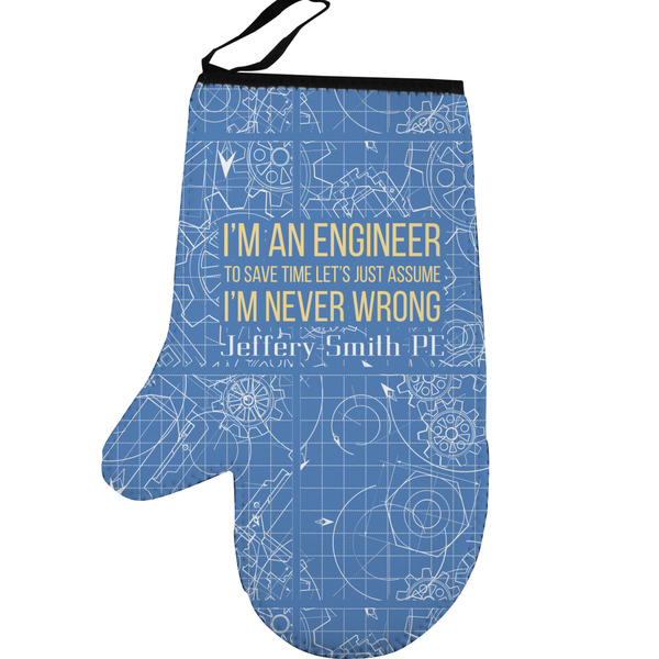 Custom Engineer Quotes Left Oven Mitt (Personalized)