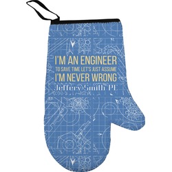Engineer Quotes Right Oven Mitt (Personalized)