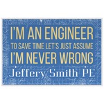 Engineer Quotes Laminated Placemat w/ Name or Text