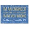 Engineer Quotes Personalized Placemat (Front)