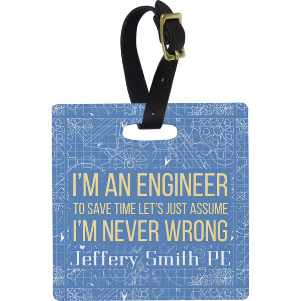Engineer Quotes Personalized Square Luggage Tag