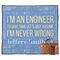 Engineer Quotes Picnic Blanket - Flat - With Basket