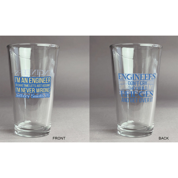 Engineer Quotes Pint Glass - Two Content - Approval