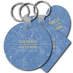 Engineer Quotes Plastic Keychain (Personalized)