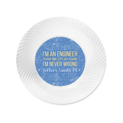 Engineer Quotes Plastic Party Appetizer & Dessert Plates - 6" (Personalized)