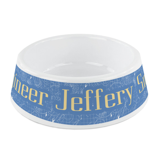 Custom Engineer Quotes Plastic Dog Bowl - Small (Personalized)