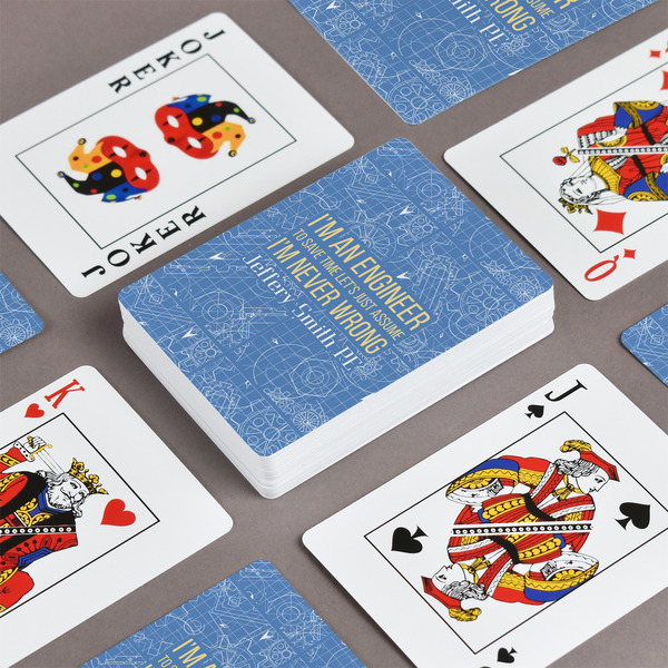 Engineer Quotes Playing Cards - Front & Back View
