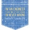 Engineer Quotes Iron On Faux Pocket (Personalized)