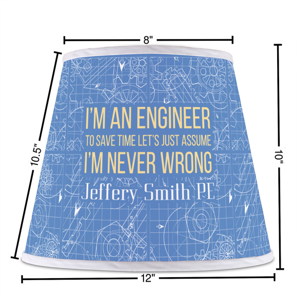 Engineer Quotes Poly Film Empire Lampshade - Dimensions