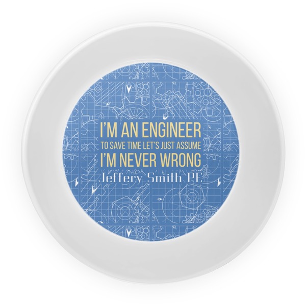 Engineer Quotes Melamine Bowl - Center