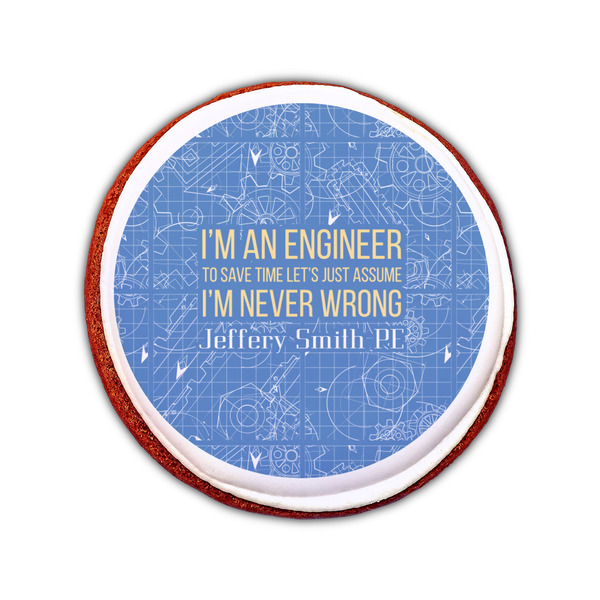 Engineer Quotes Printed Icing Circle - Small - On Cookie