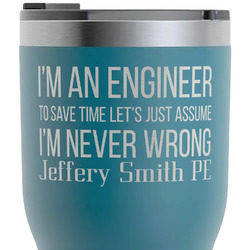 Engineer Quotes RTIC Tumbler - Dark Teal - Laser Engraved - Single-Sided (Personalized)